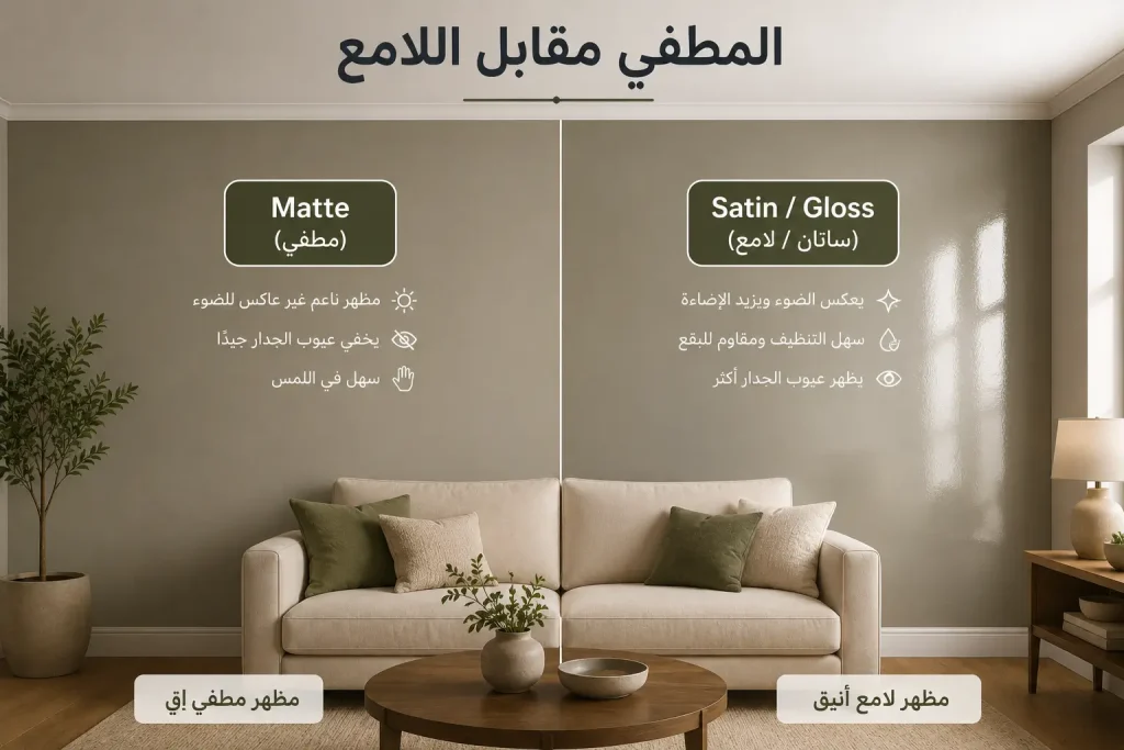 المطفي مقابل اللامع